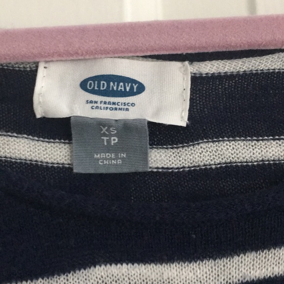 BLUE AND WHITE STRIPED THIN SWEATER - Picture 2 of 2